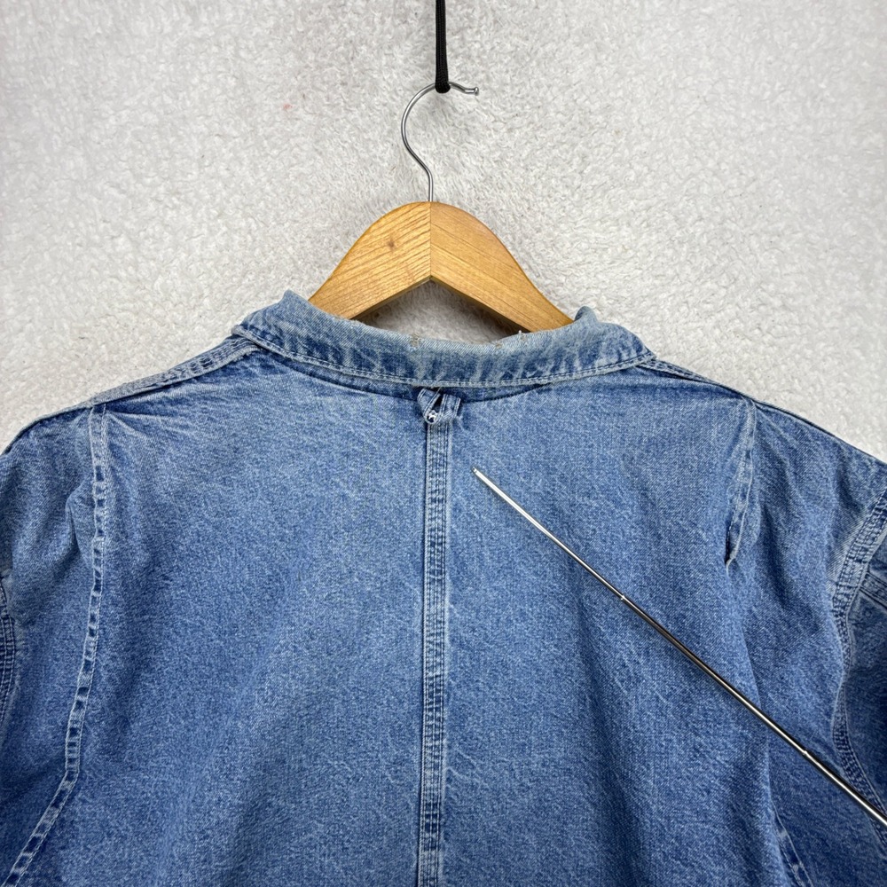 Carhartt Trucker Chore Jacket Aztec Pile Lined Mens Large JP1088 Darkstone Blue - Picture 13 of 16